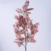 ภาพวาดสีน้ำมัน กิ่งไม้เหี่ยวแห้ง-สีชมพู