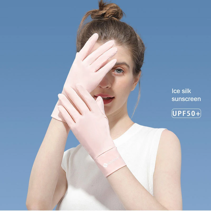 Uv Protection Driving Women's Full Finger Touch Screen Thin Gloves Gloves for Sun Protection Women Sunscreen Gloves