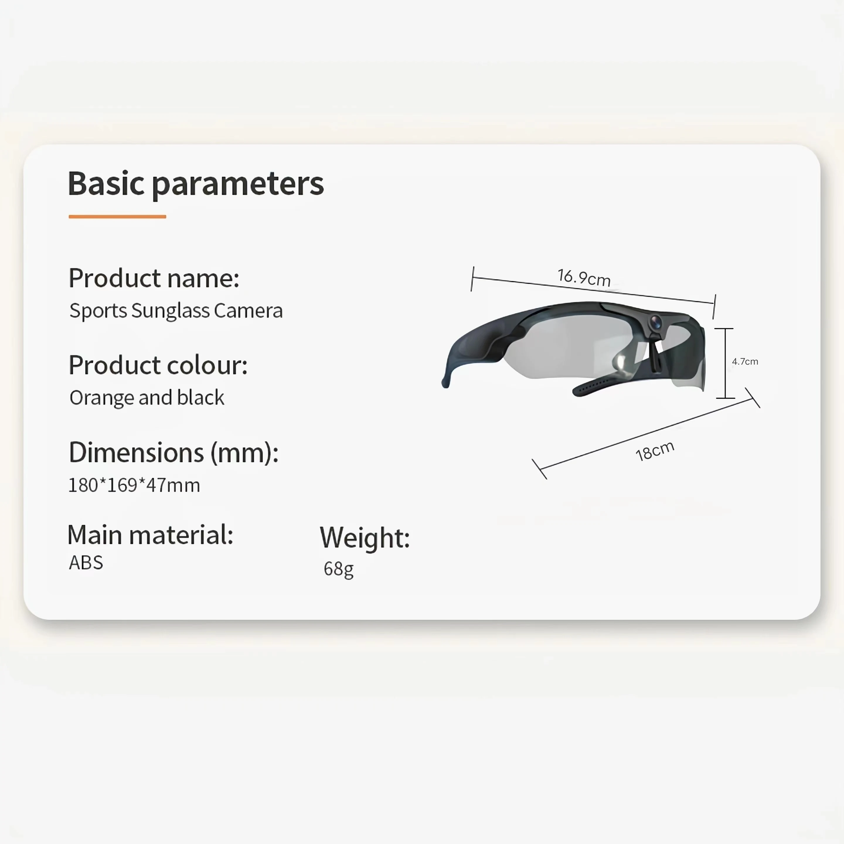 1080P HD Sports  Glasses - Portable Wearable Glasses Camera with Video Recording for Motorcycle Riding & Outdoor Activities