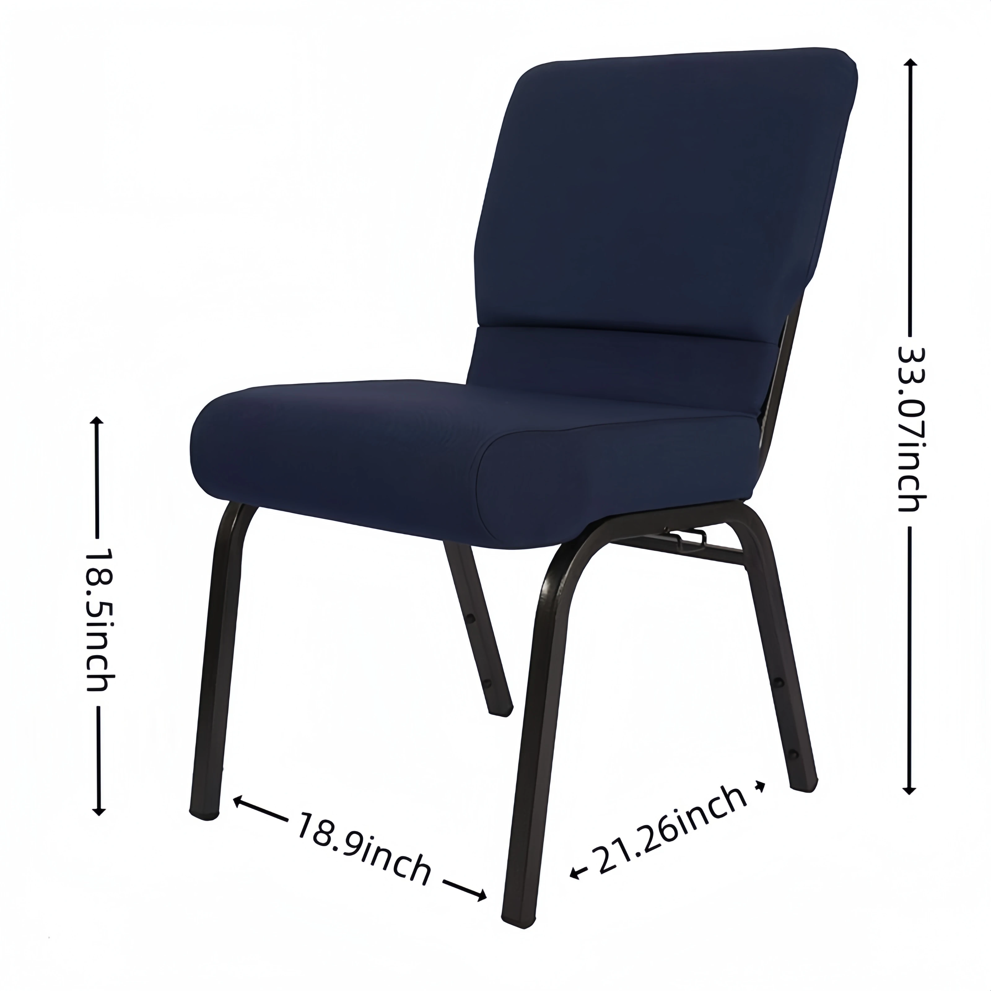 Modern Interlocking Padded Stackable Chair For Church Fabric Theater