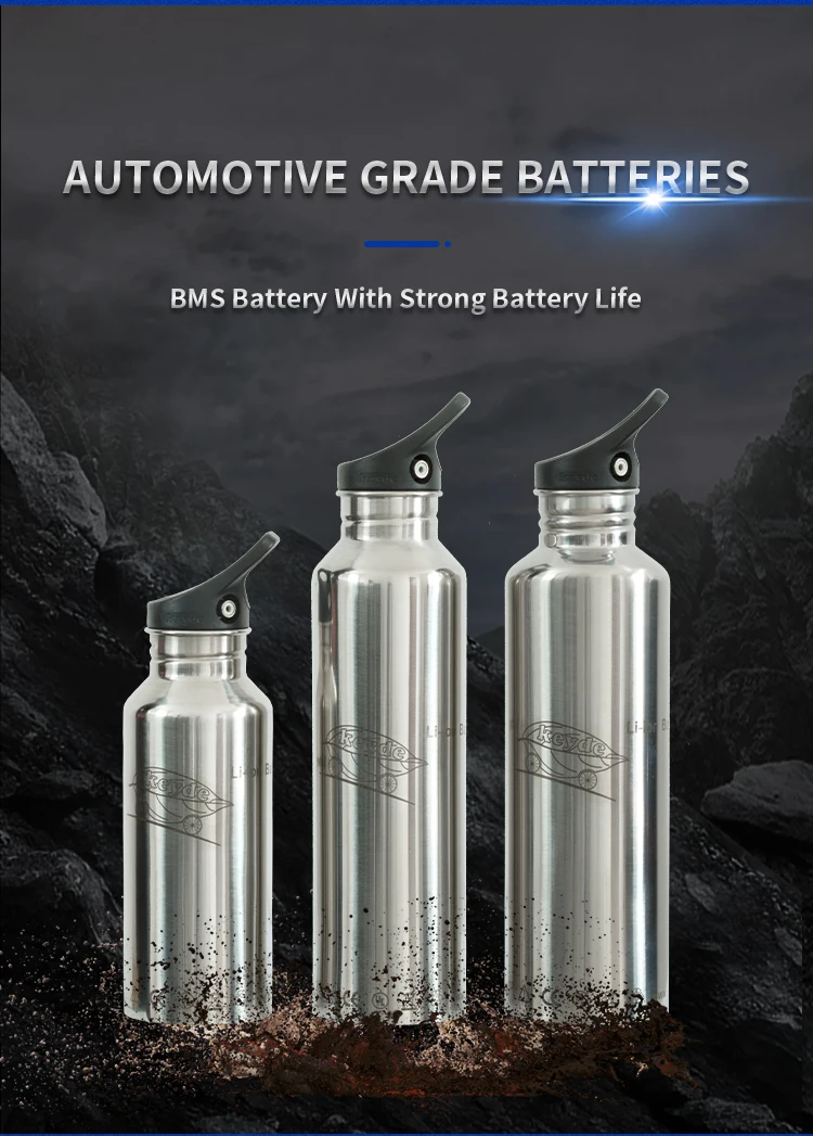 Batterie Vélo électrique 36V 8Ah/10Ah – Forme Bouteille Eau, Avec Chargeur 42V, BMS Intégré – Compatible Moteurs 200W à 800W – étanche & Robuste