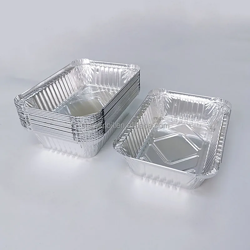 Aluminum Foil Takeaway Meal Box With Lids Foil Catering Roast Baking Tray Disposable Cake Cups