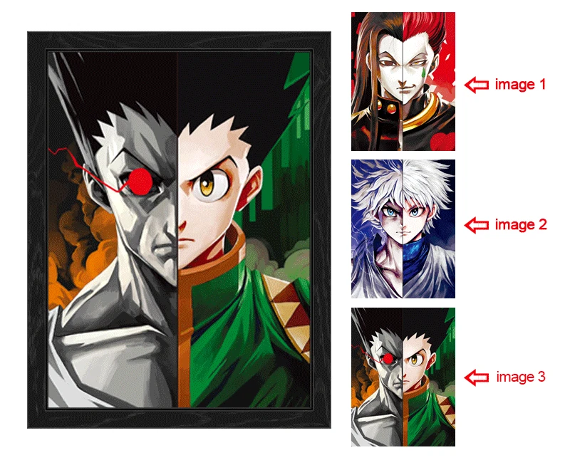 No Frame 1 Piece Anime Hunter X Hunter Characters Poster Wall Art