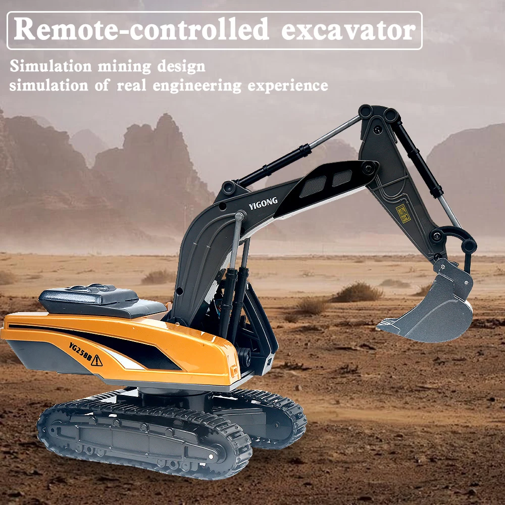 Yigong 40MHz 1/20スケール 合金製 8チャンネル RC掘削機 ラジコン建設