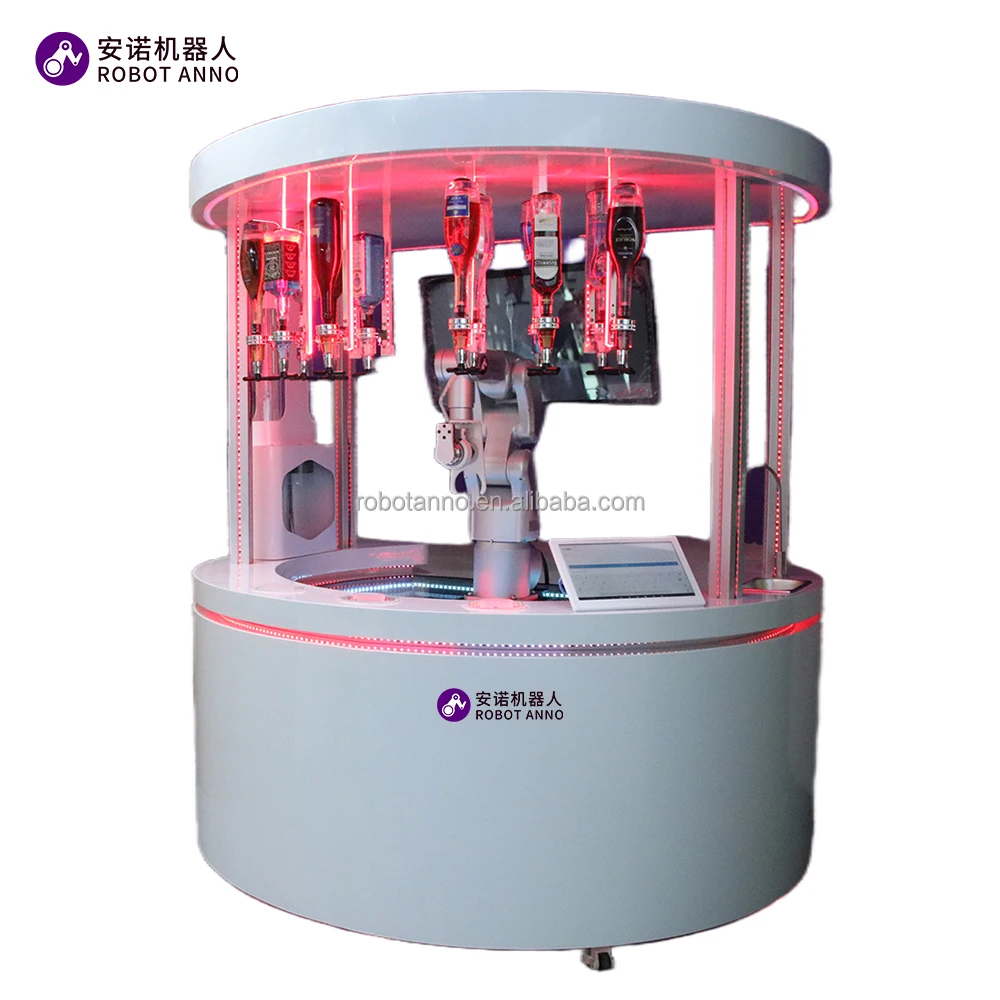 Smart Automatic Bartender Cocktail Machine 6 Axis Robot Cocktail Bar