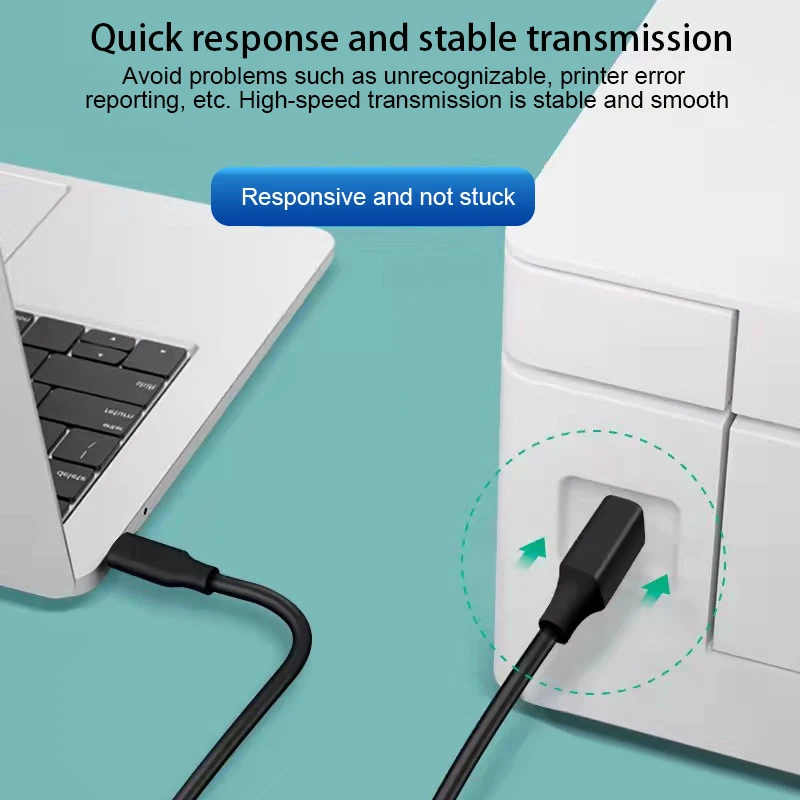 USB C USB Typ B Kabel für Computer HDD Gehäuse Festplatten gehäuse Web  kamera Digital Video Blue Ray Drive Quadrat Nylon Typ