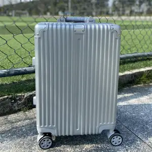 Stylish ABS+PC 28-inch Large Checked Luggage Multifunctional Luggage Durable Reinforced Corners Trolley Suitcase for Travel