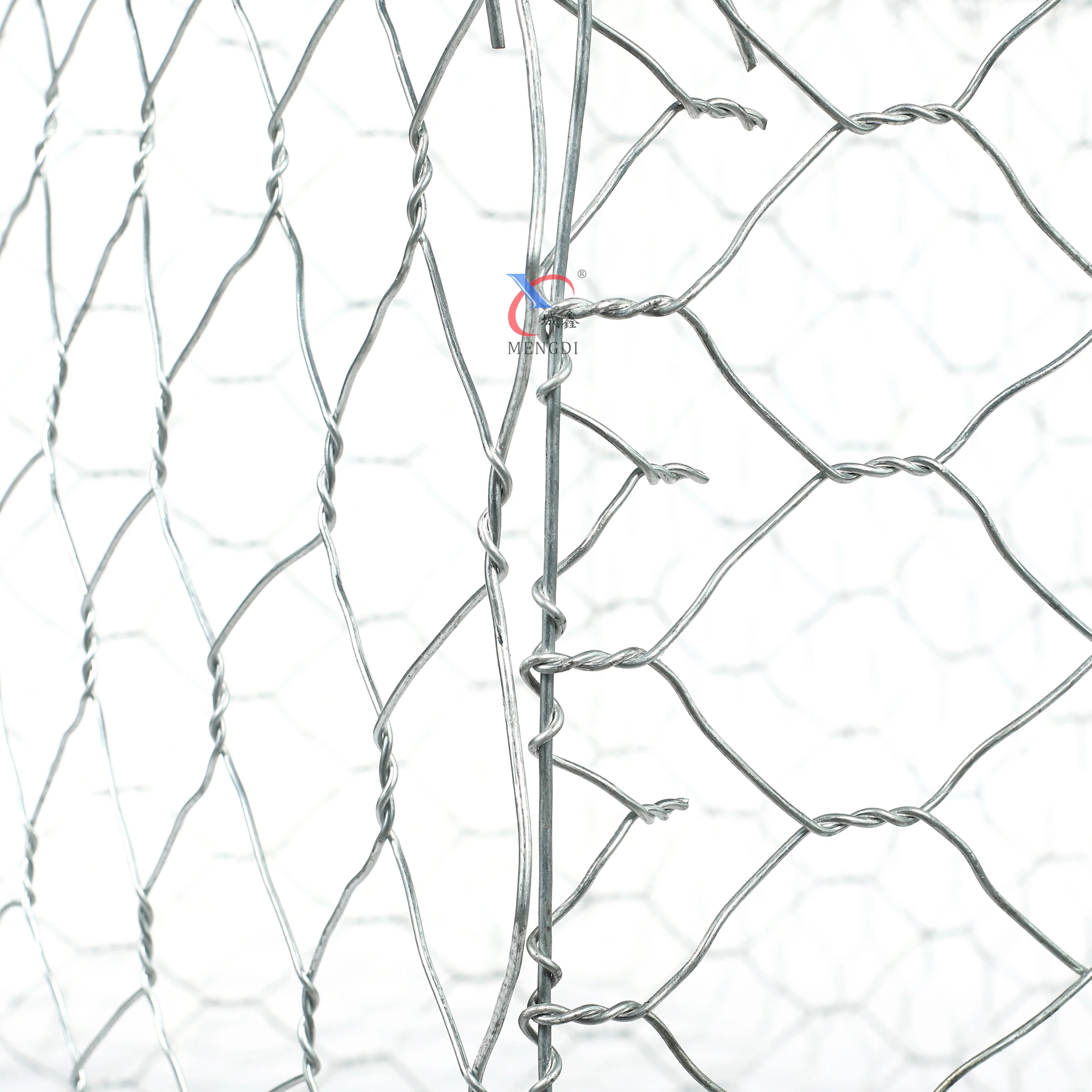 1mx1mx2m Hexagonal Woven Wire Mesh Gabion Box PVC Coated Galfan Galvanized Gabion Basket