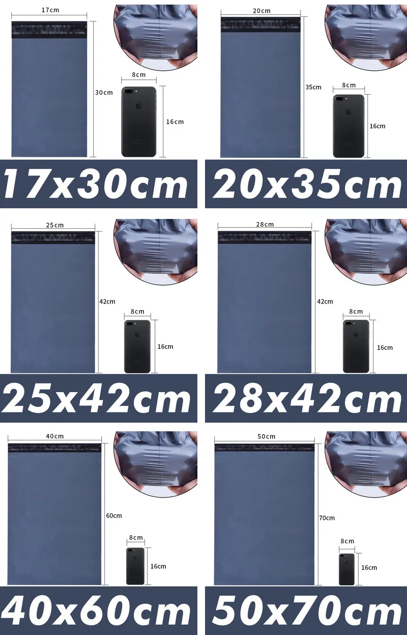 Colored Large Recyclable Poly Composite Plastic Cassava Mailer Bags