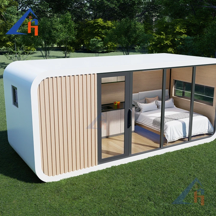 Modular Mobile Prefabricated Steel Tiny Villa Camping Sleep Pod Space Capsule House for Hotel Application