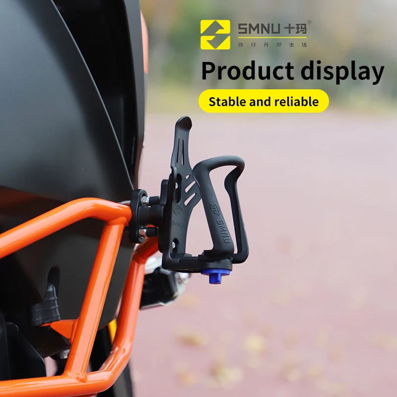 SMNU 2-in-1 Motorcycle & for Bottle/Cup Holder Quick Release Adjustable Aluminum Alloy Flexible Universal Fit