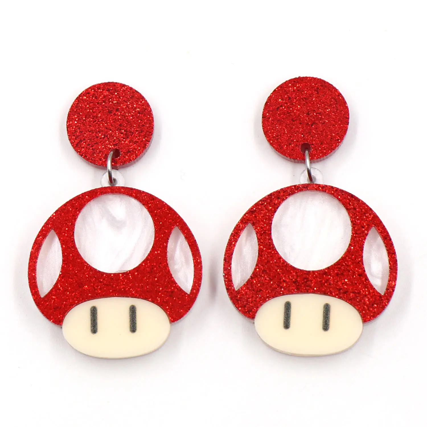 đồ trang sức ers884er1917 1pair top fashion cn drop mushroom bông tai acrylic dễ thương đồ trang sức cho phụ nữ thép titan