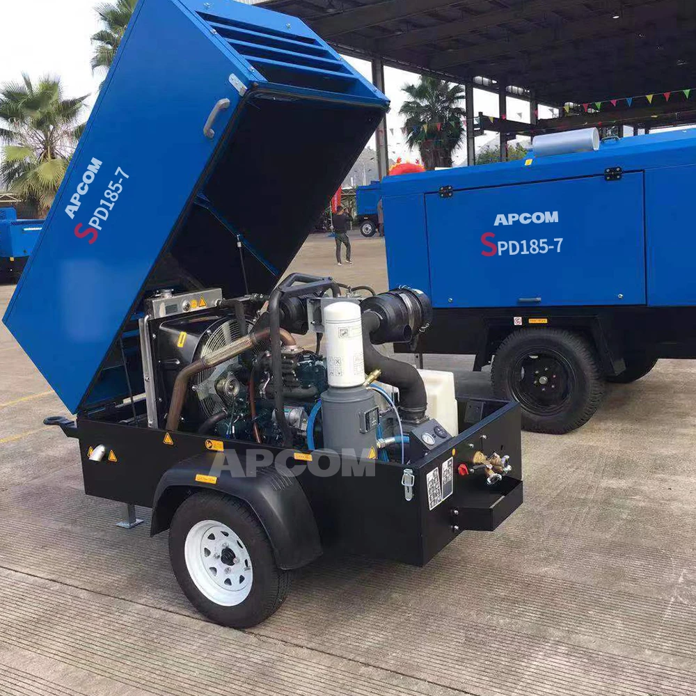 LUY050-7 Kubota 185 CFM Diesel Air Compressor & Aircon