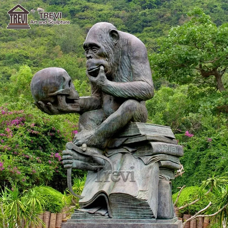 Alibaba.com: TREVI TYLBA-1628 Bronze Monkey Reading Book Statue