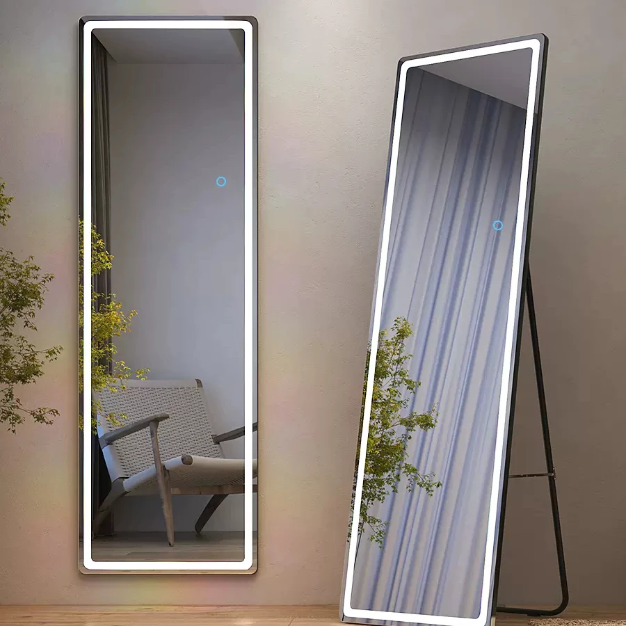 Best Selling Special Decorative Lighting Full-length Mirror Home Big Wall Tall Floor Mirror Led Full-length Mirror