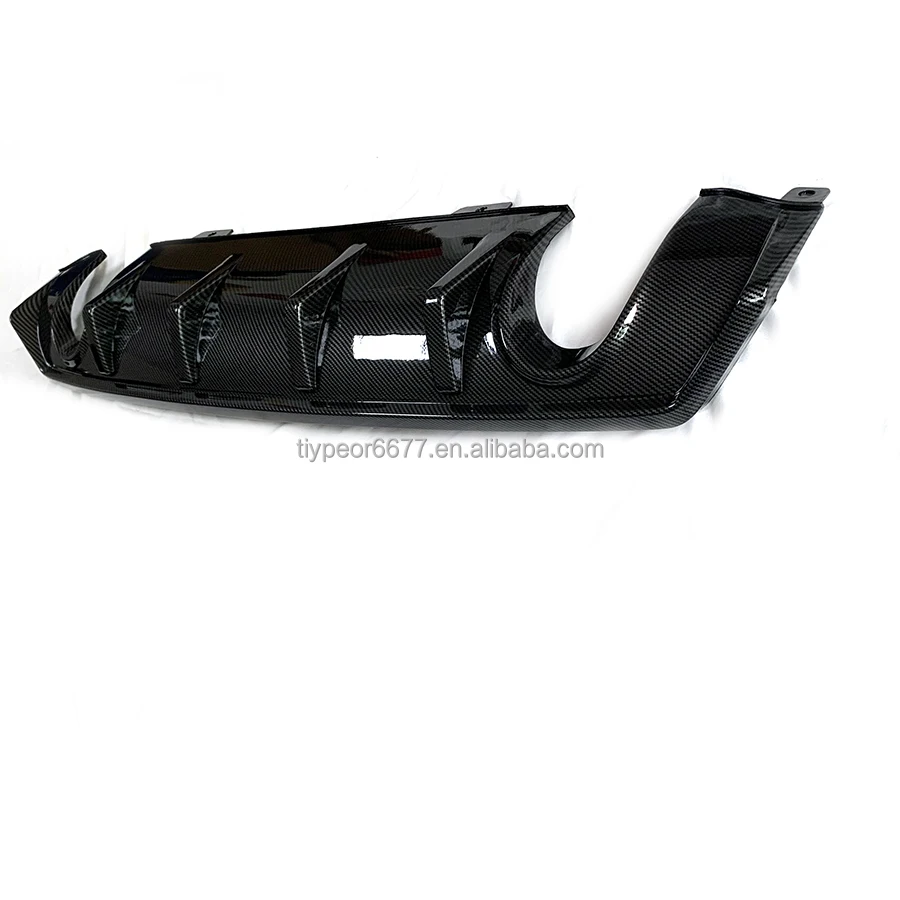 product tiypeor rear diffuser for infiniti q50 q50l 2014   2017 carbon look rear bumper lip diffuser rear tail diffuser spoiler body kit-5