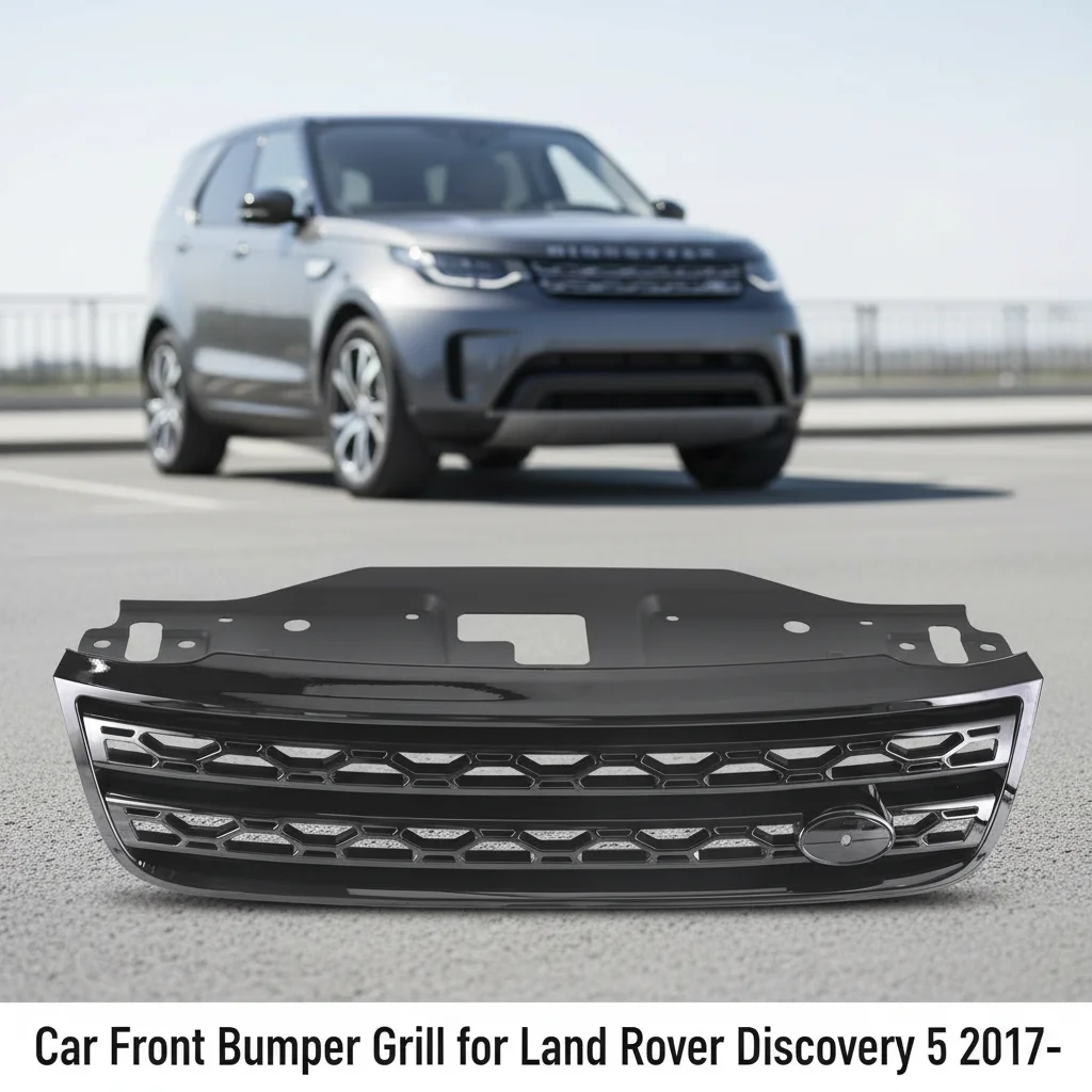 LR083060-B New Rigenstar Gloss Black Car Front Bumper Grill for Discovery 5 2017- Easy Installation Quality