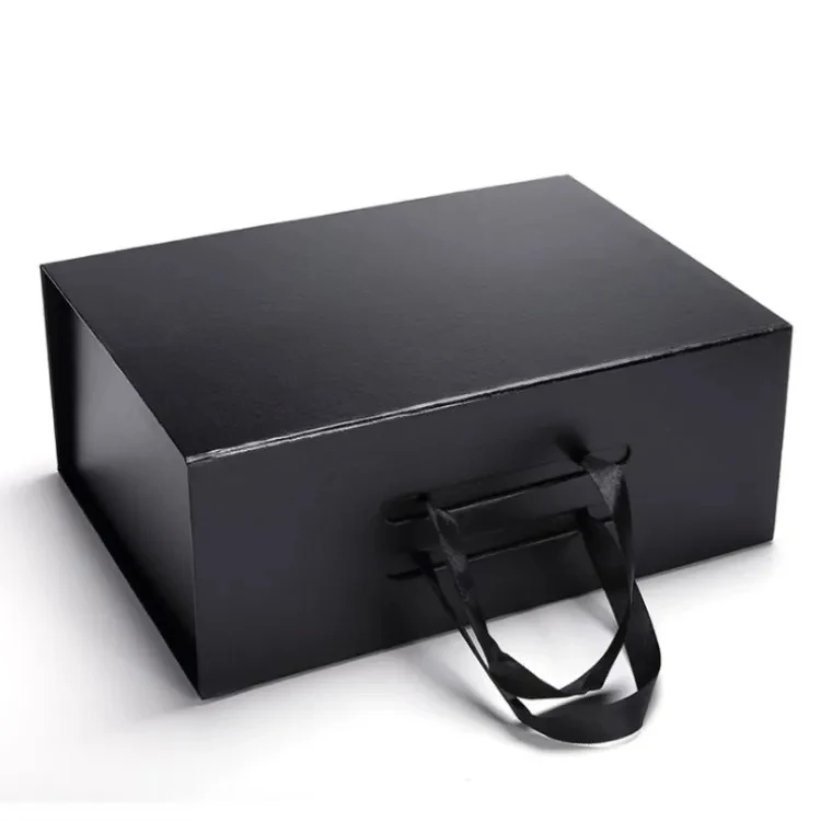 Luxury Black Foldable Magnetic Gift Box - Luxury Wedding