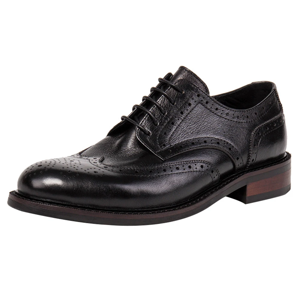 Luxury Italian Brogues Design Wear-resistant Genuine Leather Derby ...