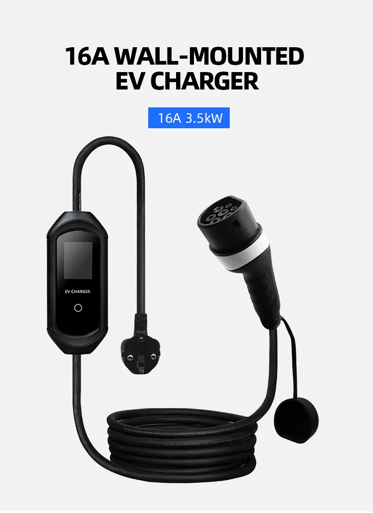 Portable EV Charger EVSE Level 2 Type 2  Charger Cable for Electric Vehicle
