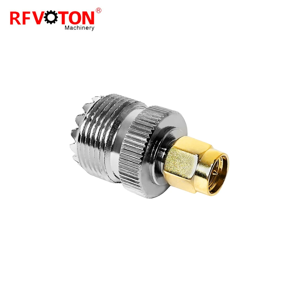 Factory Low Price  Rf Adapter Sma Male Plug Macho to Uhf  Female Jack Hembra Brass SO239 PL259 Radio Rf Coaxial Adaptors Rohs