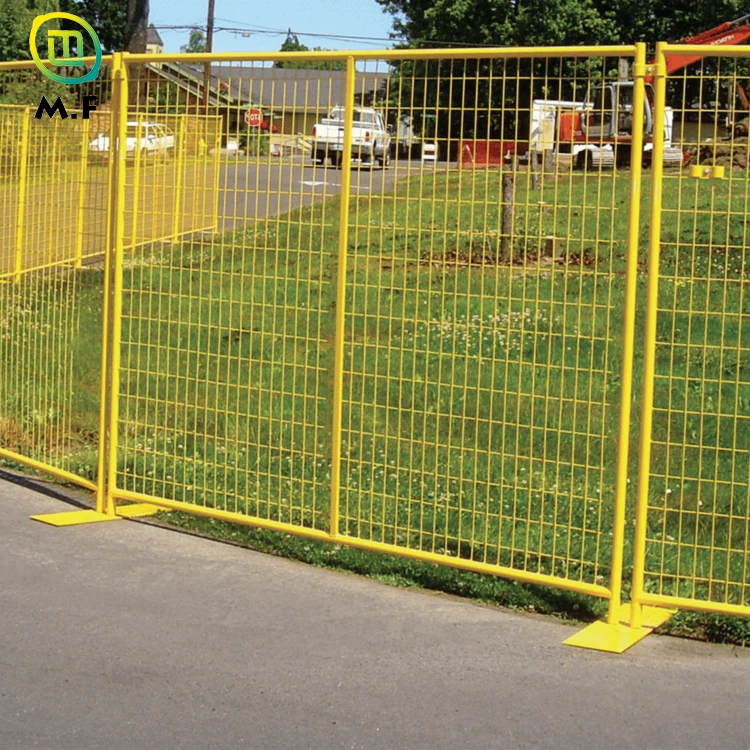 Mobile portable iron security fencing canada metal temp fence 6x9.5ft  temporary fence panels for construction site