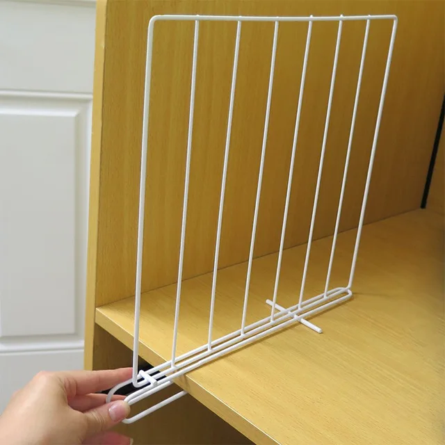 Galvanized Mesh Racking Snap in Wire Metal Divider Durable Shelf Divider and Separator for Organization and Storage for Home