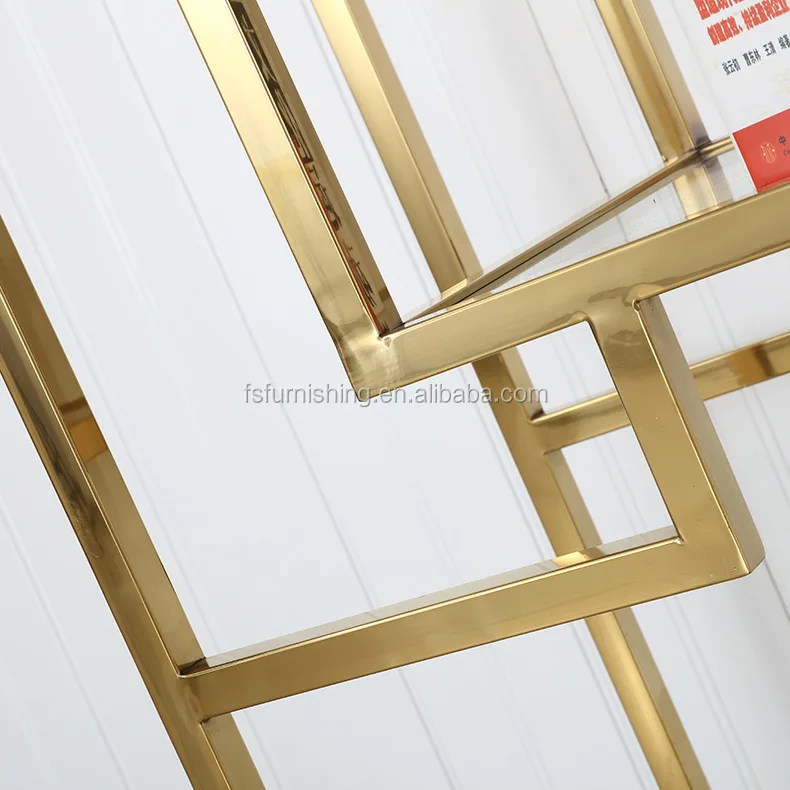 LN-1908 Hot sale cheap price made in Foshan golden metal frame transparent glass creative bookcase for study room office room