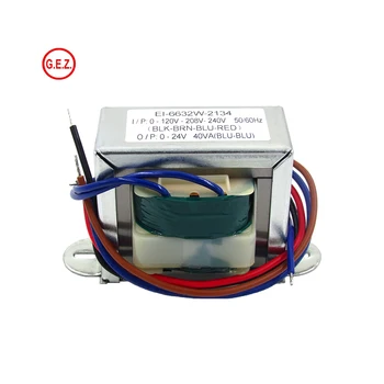 Single-Phase 240V AC/24VAC Dry Type Power Transformer Copper Coil with 60Hz Frequency UL Approved Multiple Input Output Options