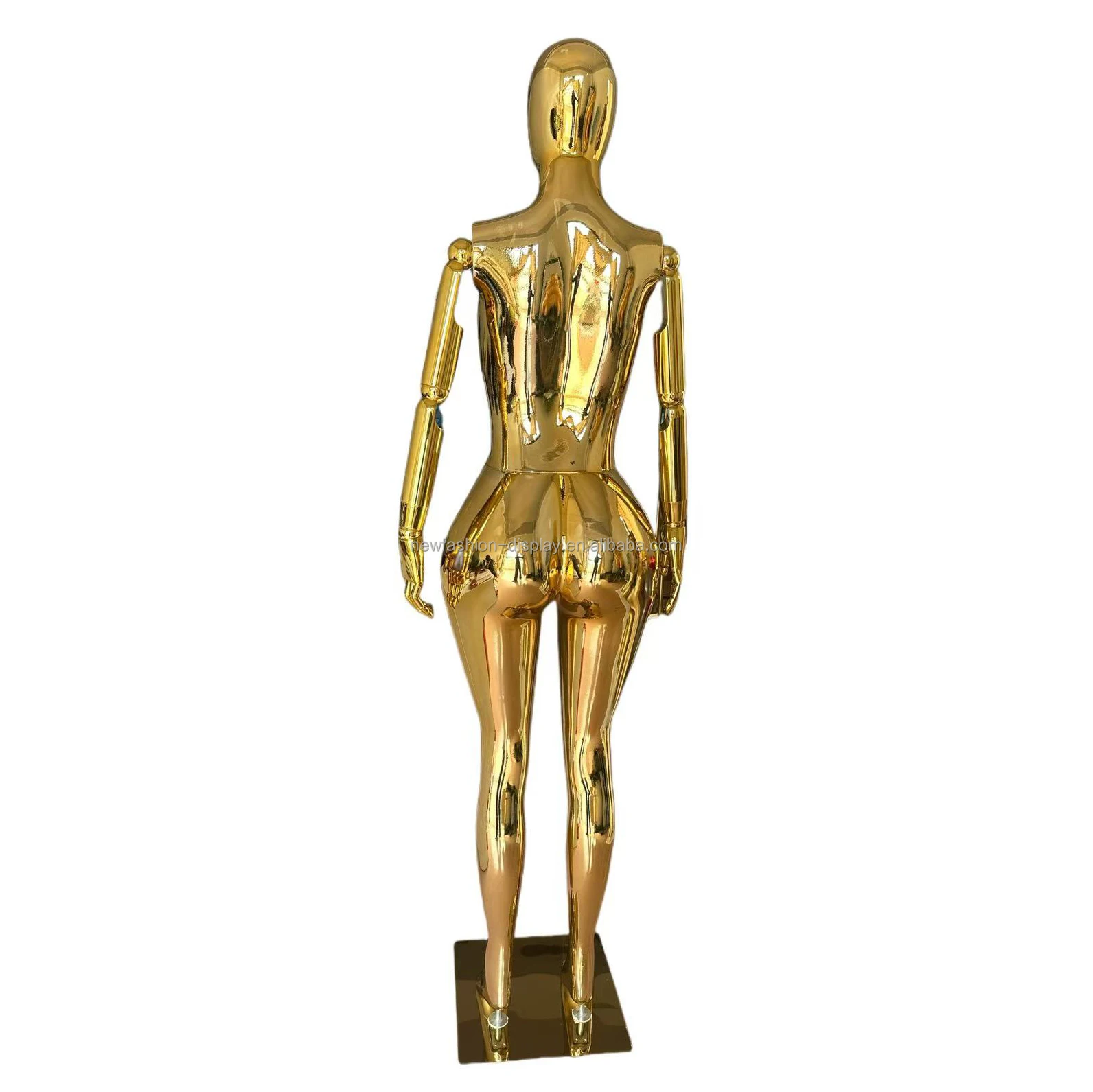 Wholesale Models Display Big Bra Clothing Women BBL Curvy Full Body Gold Plus Size Female Mannequins with Flexible Arm