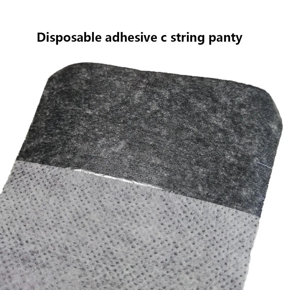 Disposable Polyester and Non-woven Fabric Heart Shape Tail Self-adhesive Invisible Seamless C String Panties for Sexy Women