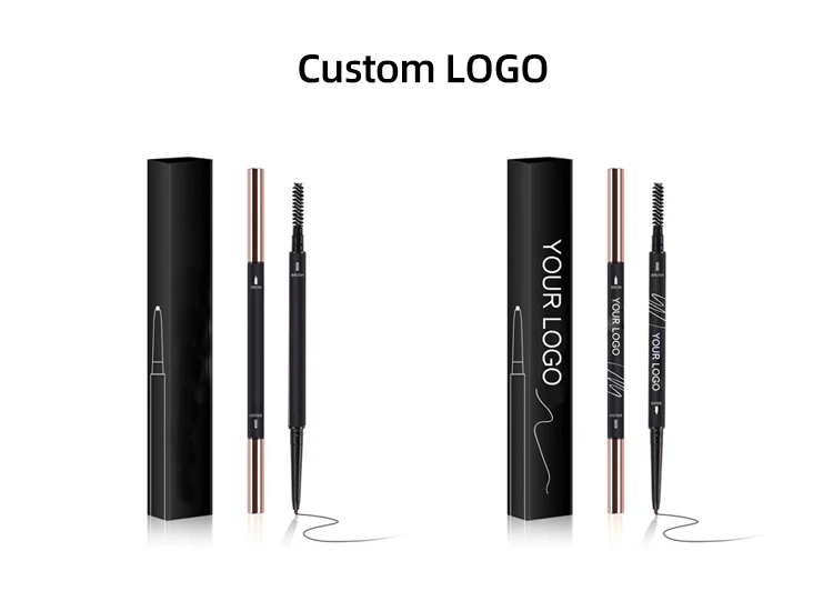 MAXFINE Custom Logo Own Brand Makeup Thin Eye Brow Pencils Retractable Slim Eyebrow Pencil Private Label
