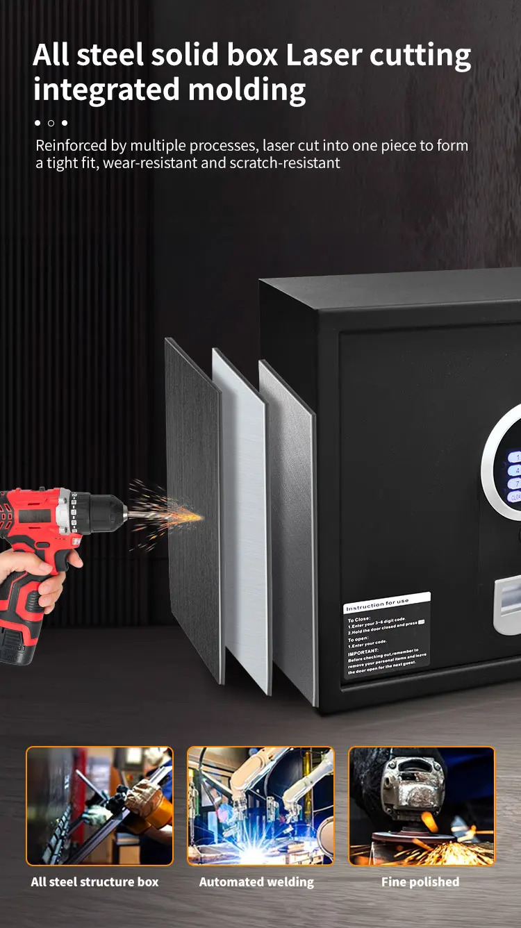 CEQSAFE Hotel Safes for Sale Digital Top-open Floor Safe for Laptop Strong Box factory