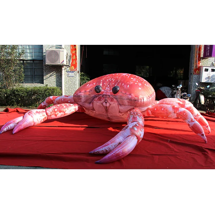 Sea Animal LED Lighted Large Inflatable Crab Model for Advertising