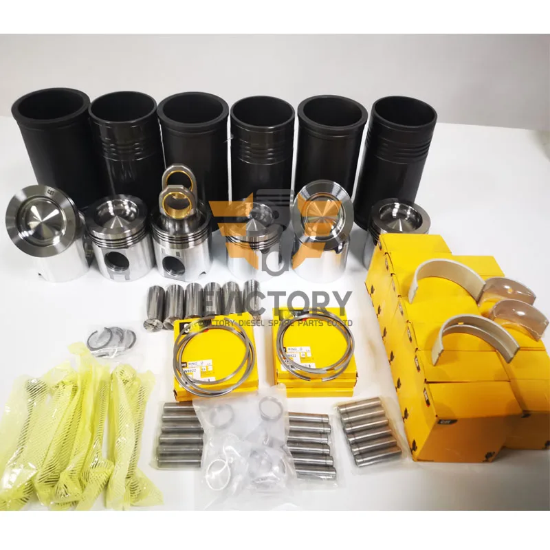 For Caterpillar Cat Forklift C11 Rebuild Kit Piston Liner Head Complete ...