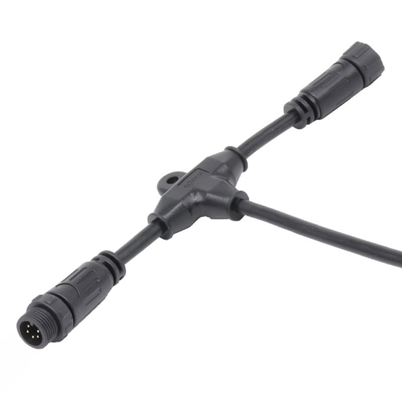 Кабельное решение AOHUA под заказ мужской женский водонепроницаемый Т-образный 3-контактный разъем