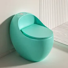 Modern Low Price Bathroom Sanitary Wares 300mm Mint Green Colored Strap Sinphonic Flush Floor Toilet toilets