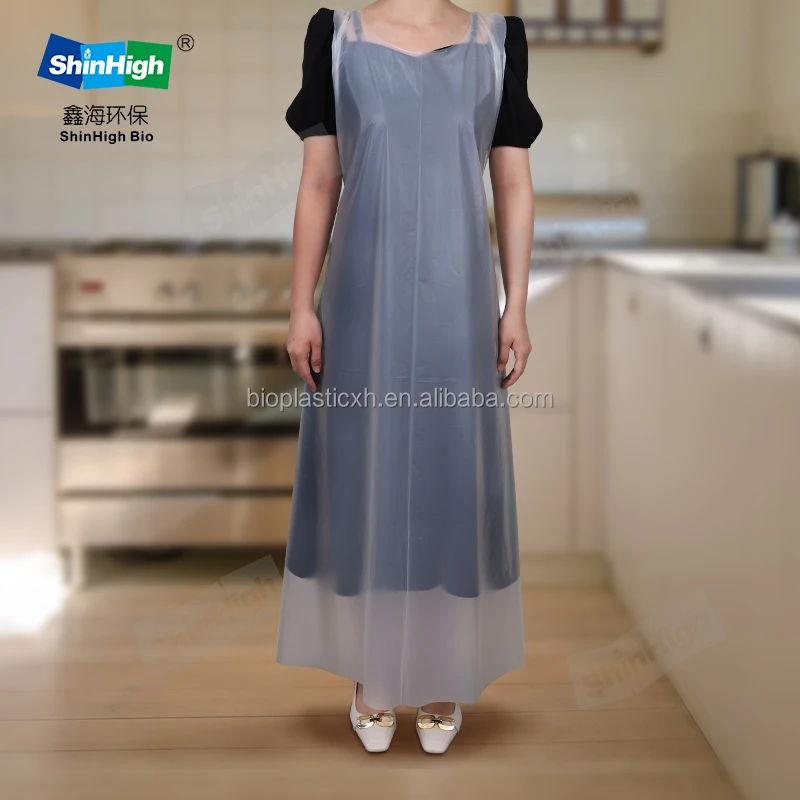 High Quality Corn Starch Compostable Disposable Apron Biodegradable Customized Different Types Apron for Farmhouse Kitchen