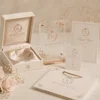 Anello in oro rosa bianco perla