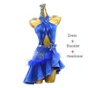 ABC- 327bL blue Dress+Bracelet+Headwear
