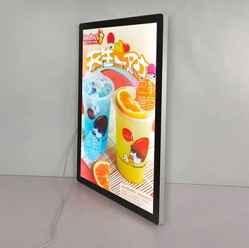 Indoor customized acrylic lightbox LED billboard sign A2 size slim magnetic price list