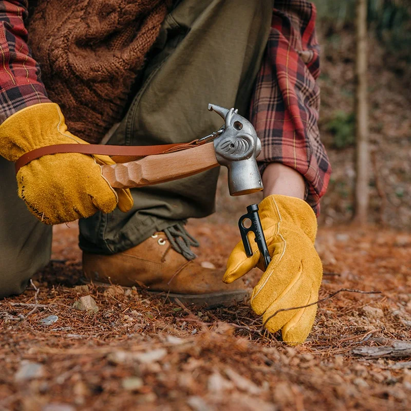 Naturehike Tent Hammer outdoor camping accessories tool Beech Handle copper iron elephant hammer