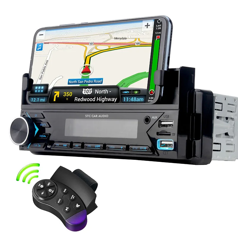 STC Digital BT FM Multimedia Player 1Din Car Radio Stereo Player Car MP3 Player with Phone Holder Sexy Video Mp3 Download