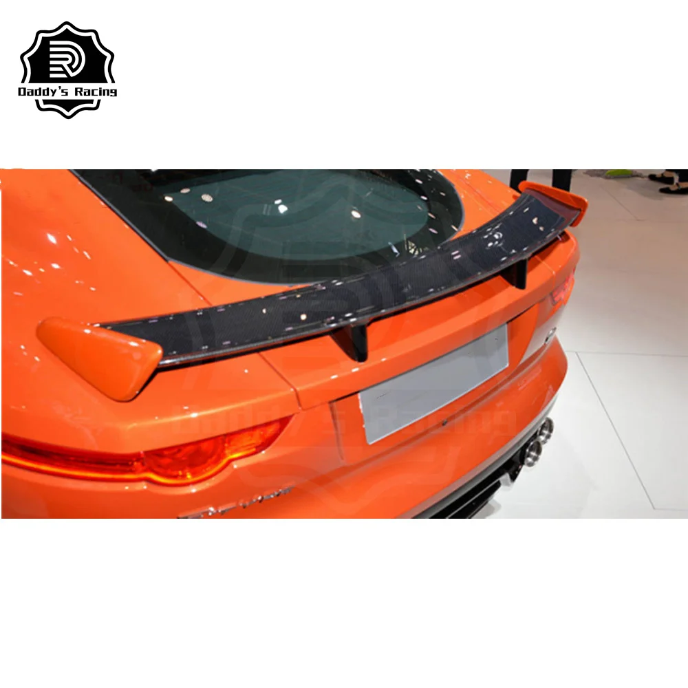 Svrr Style Carbon Fiber Trunk Spoiler Wing Fit For Jaguar Ftype Coupe