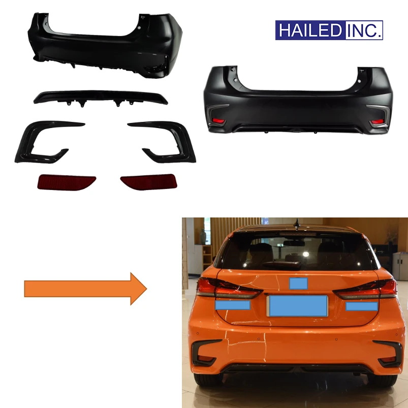 Car Tuning Bodykit Rear Bumper Diffuser for Lexus CT200H 2017 18 19 20 21 22 and Back Facelift Upgrade for 2011 12 13 14 15 16
