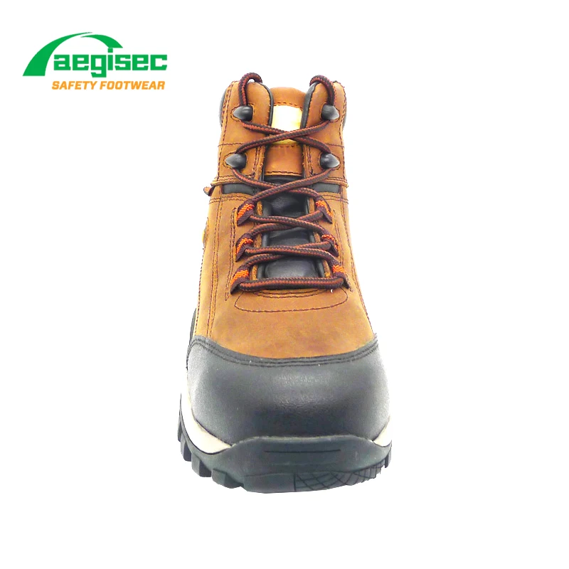Защитные ботинки AEGISEC со стальным носком, нубуковая кожа, нескользящая резиновая подошва, промышленные мужские защитные рабочие ботинки