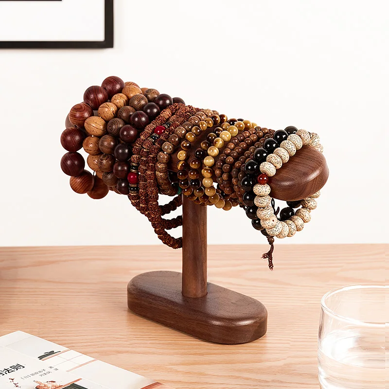Massivholz Walnuss Display Uhren Halter Single T Bar Armband Halter Für Schmuck Armbänder Uhren Armreifen Holz Display Rack