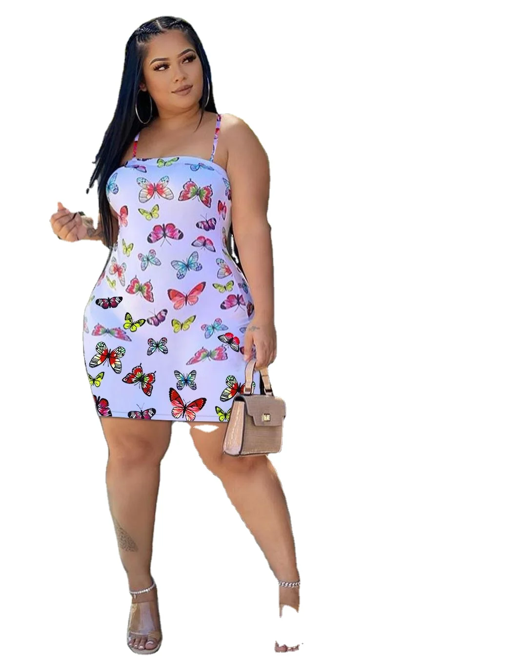 Printed Butterfly Dresses,Bodycon Dress 