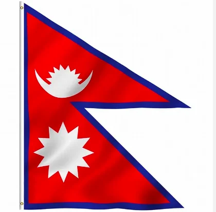 Flagnshow 3x5 ft screen printing nepali flag 90x150 cm printed flying nepal flag