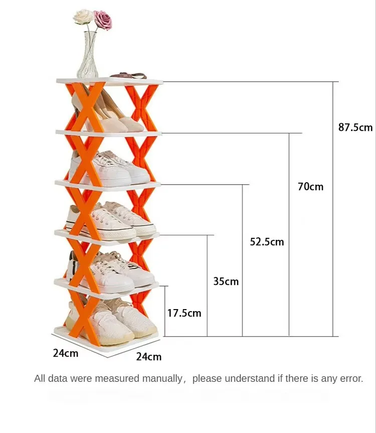 Easy-to-Assemble Living Room Shoe Organizer Space-Saving PP Plastic Storage Shelf with Close-to-the-Door Design details